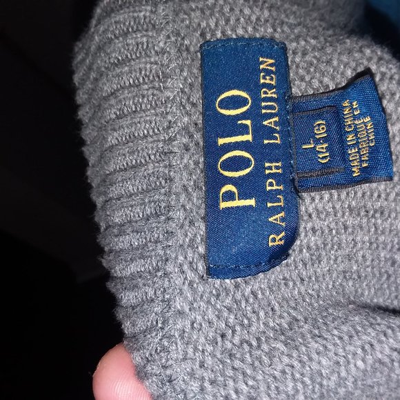 Young man POLO Sweater Like New L Silver/Gray - Picture 6 of 6